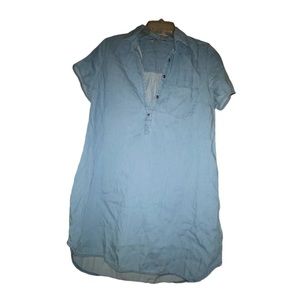 denim short sleeve top